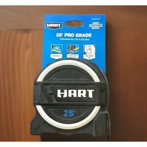 Hart 25 ft Pro Grade Tape Measure with Fraction Markings HHTMPN25 NEW.